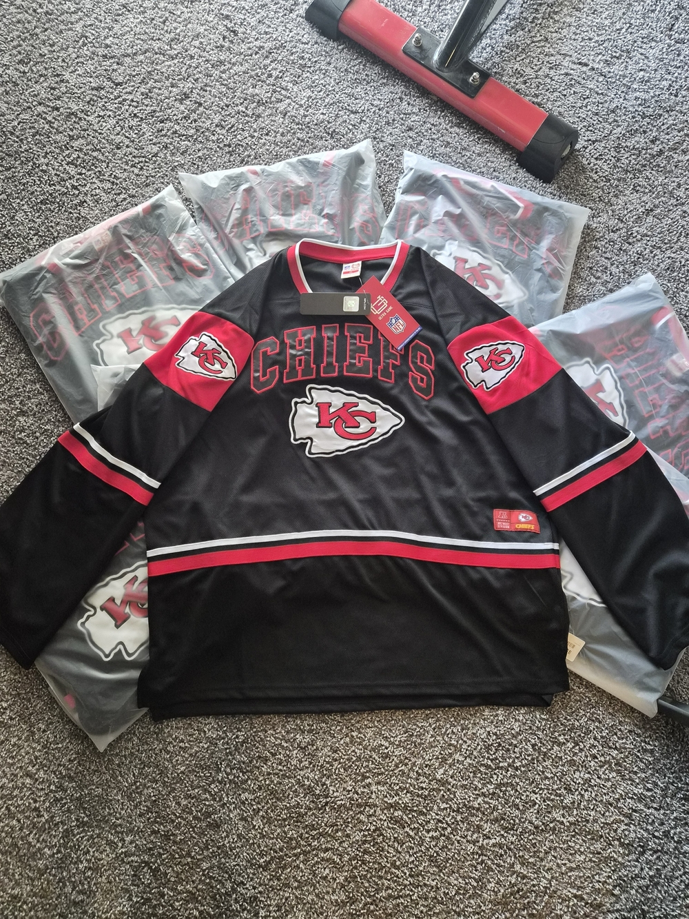 Kansas City Chiefs Black Red Pullover Jersey
